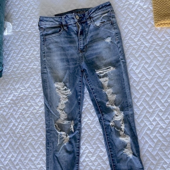 American Eagle Next Level Stretch Super Hi Rise Jegging Size 4 - Picture 1 of 11